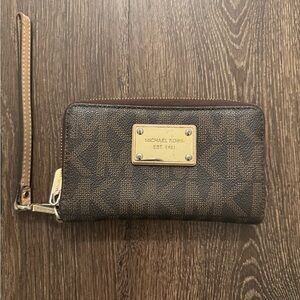 Michael Kors Brown Wallet with Signature Monogram